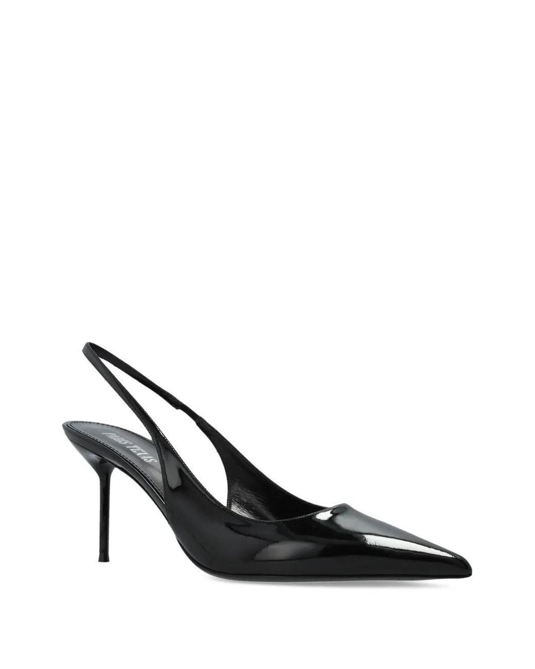 Paris Texas Black Pointed-Toe Slingback Pumps