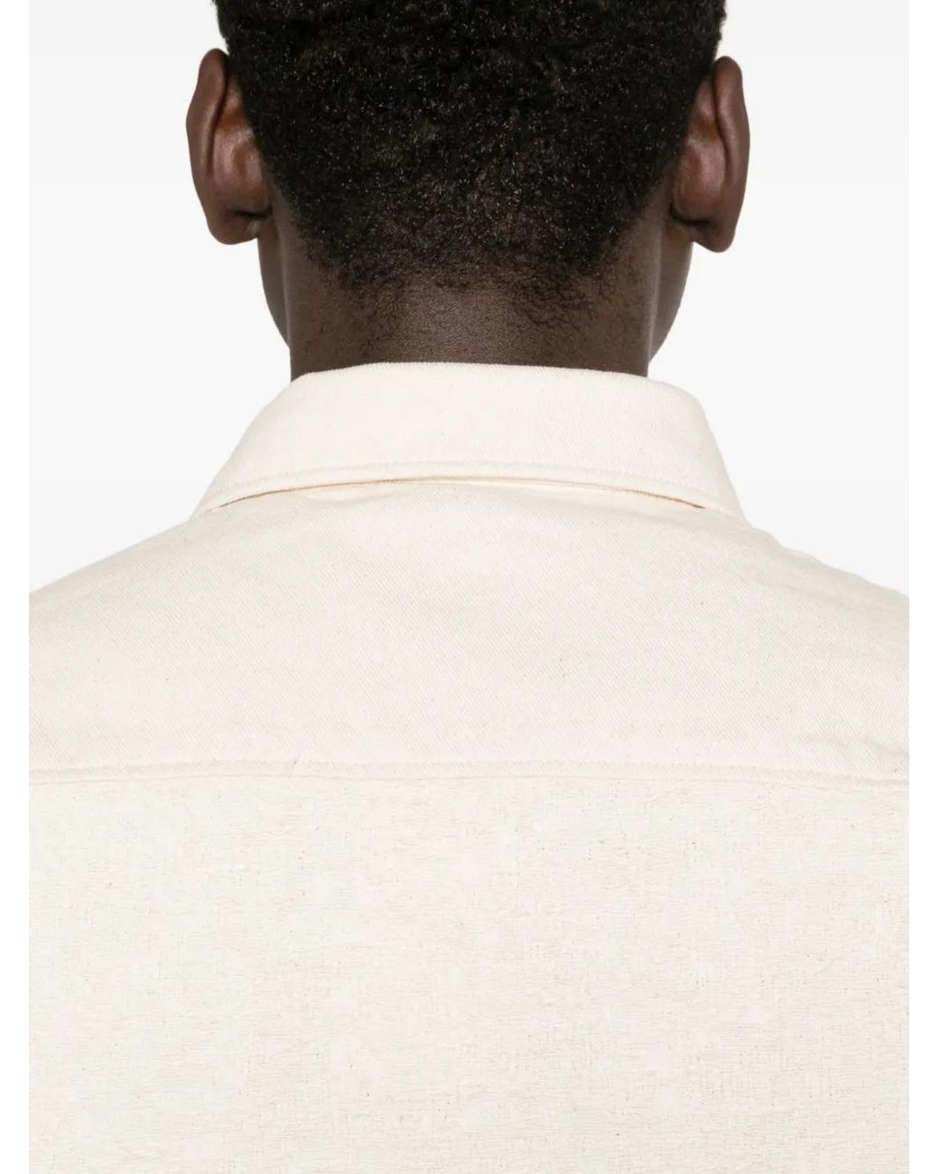 Giacca-Camicia Con Inserti di Profuomo in White da Uomo