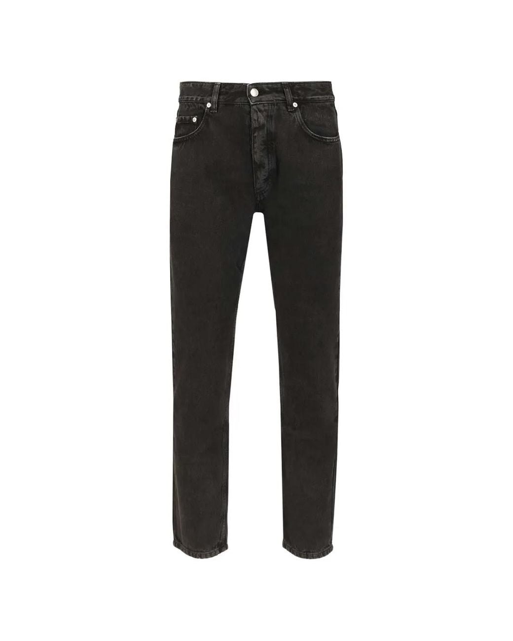 ICON DENIM Black Kanye Straight-Leg Jeans for men