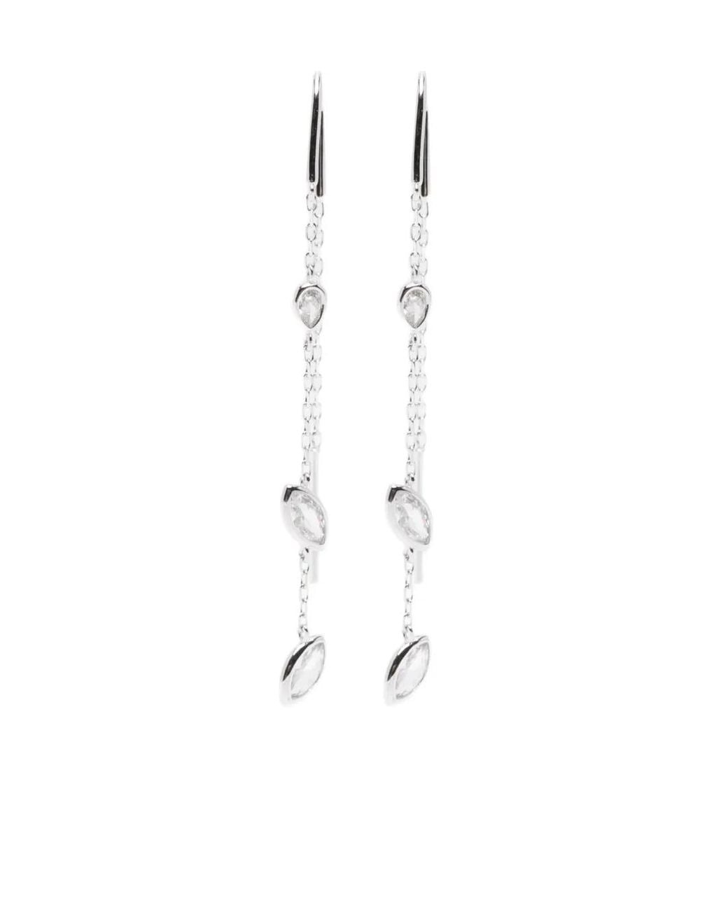 Maria Black White Swift 02 Chain Drop Earrings