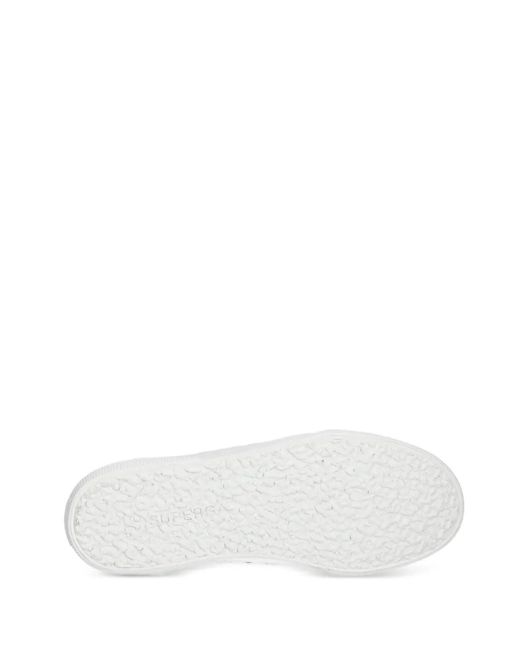 Superga White Lace Platform Sneakers