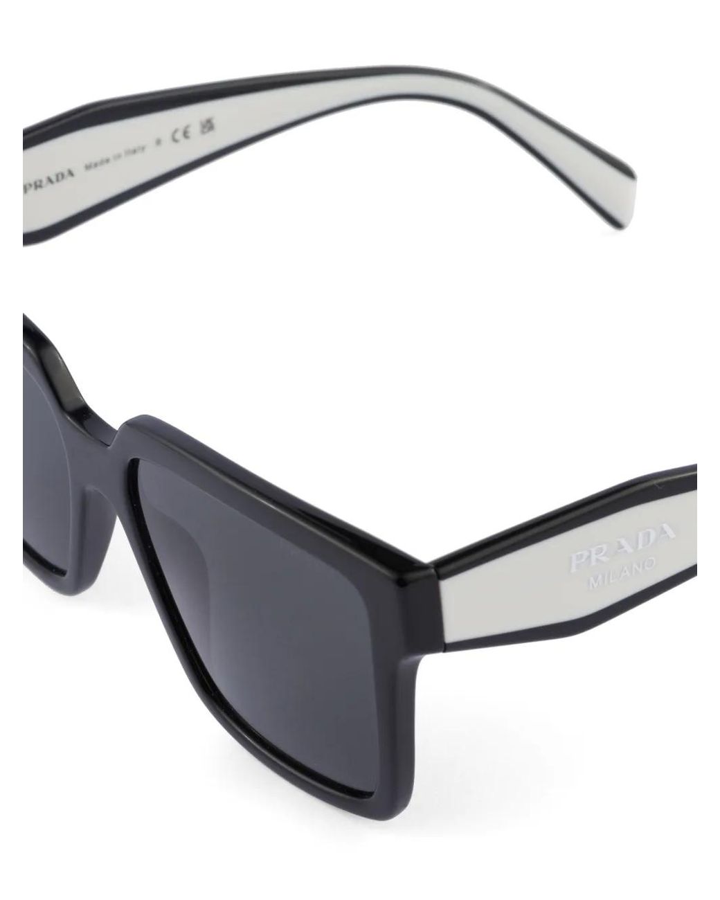Prada Blue Oversized Square-Frame Sunglasses