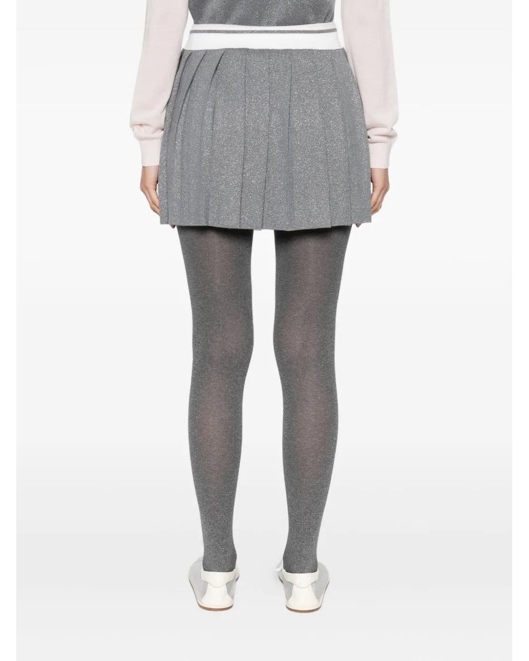 Casablanca Gray Merino Knit Tennis Skirt