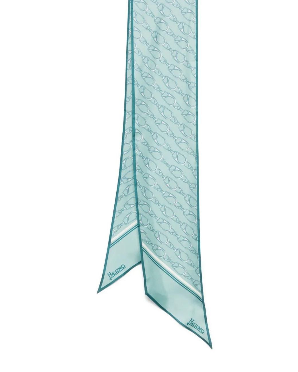 Herno Green Silk Scarf