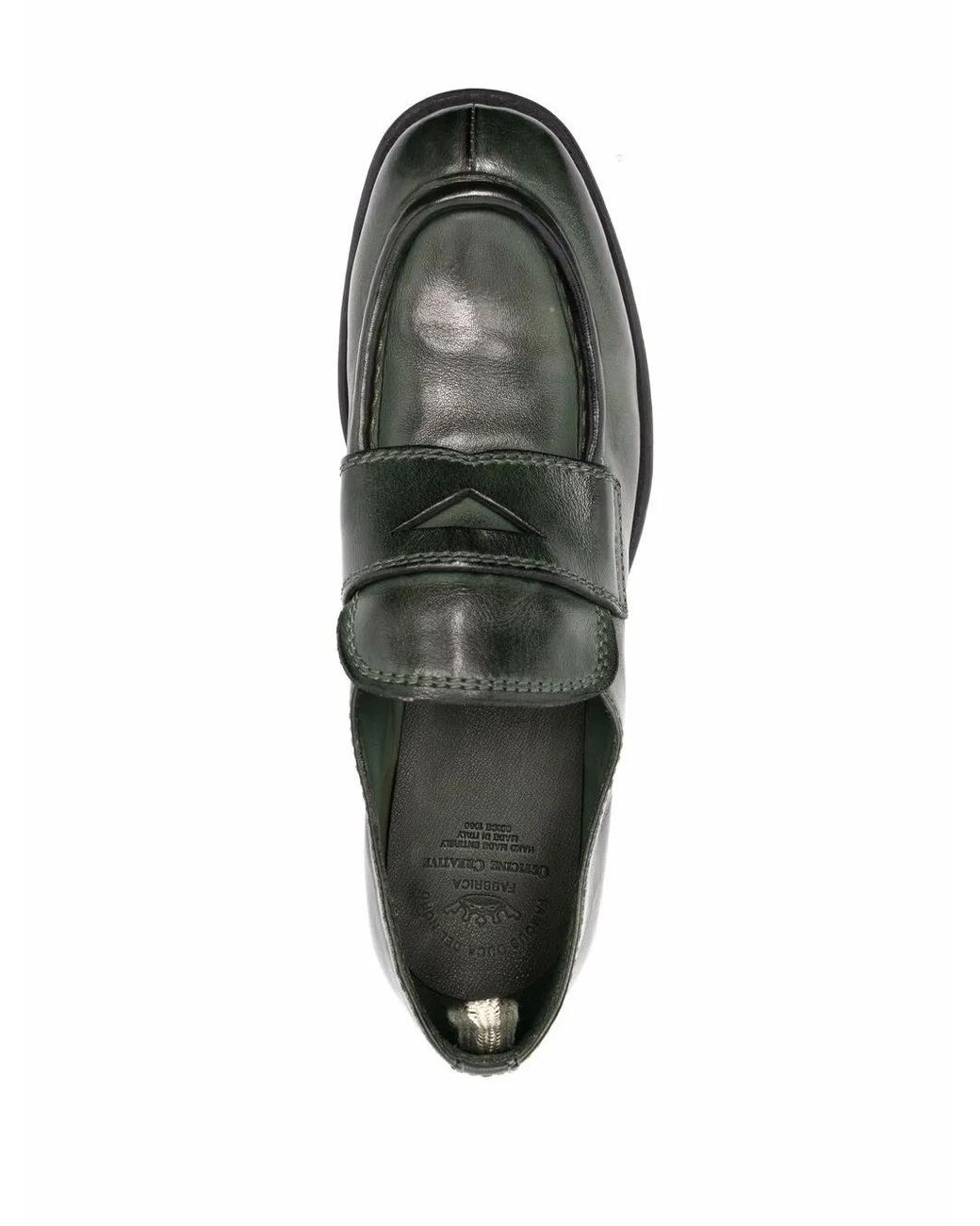 Officine Creative Black High-Shine Leather Loafers