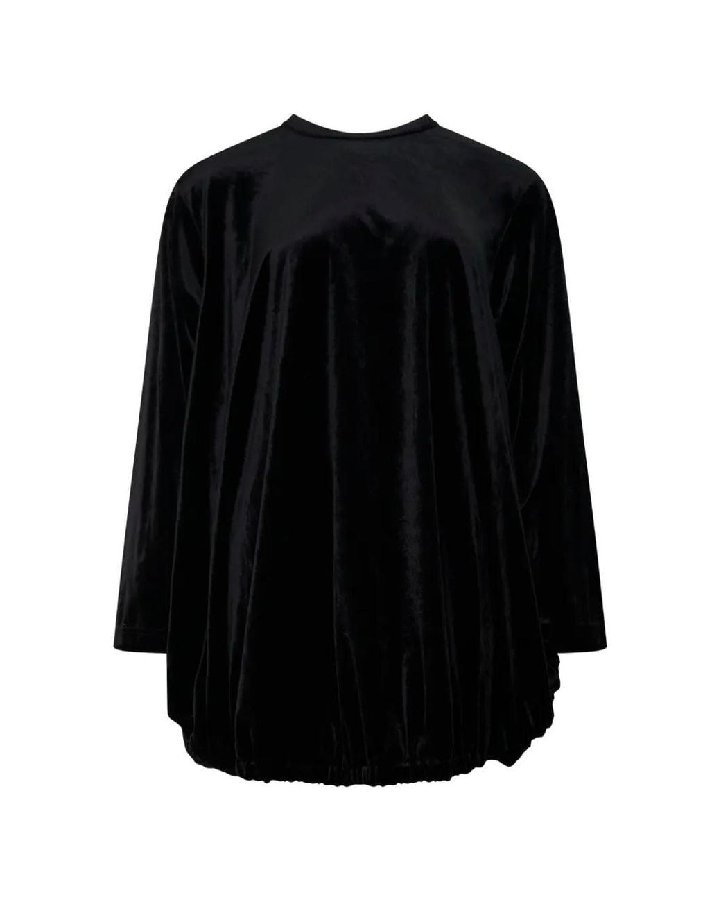 Comme des Garçons Black T-Shirt Froncé À Design Superposé