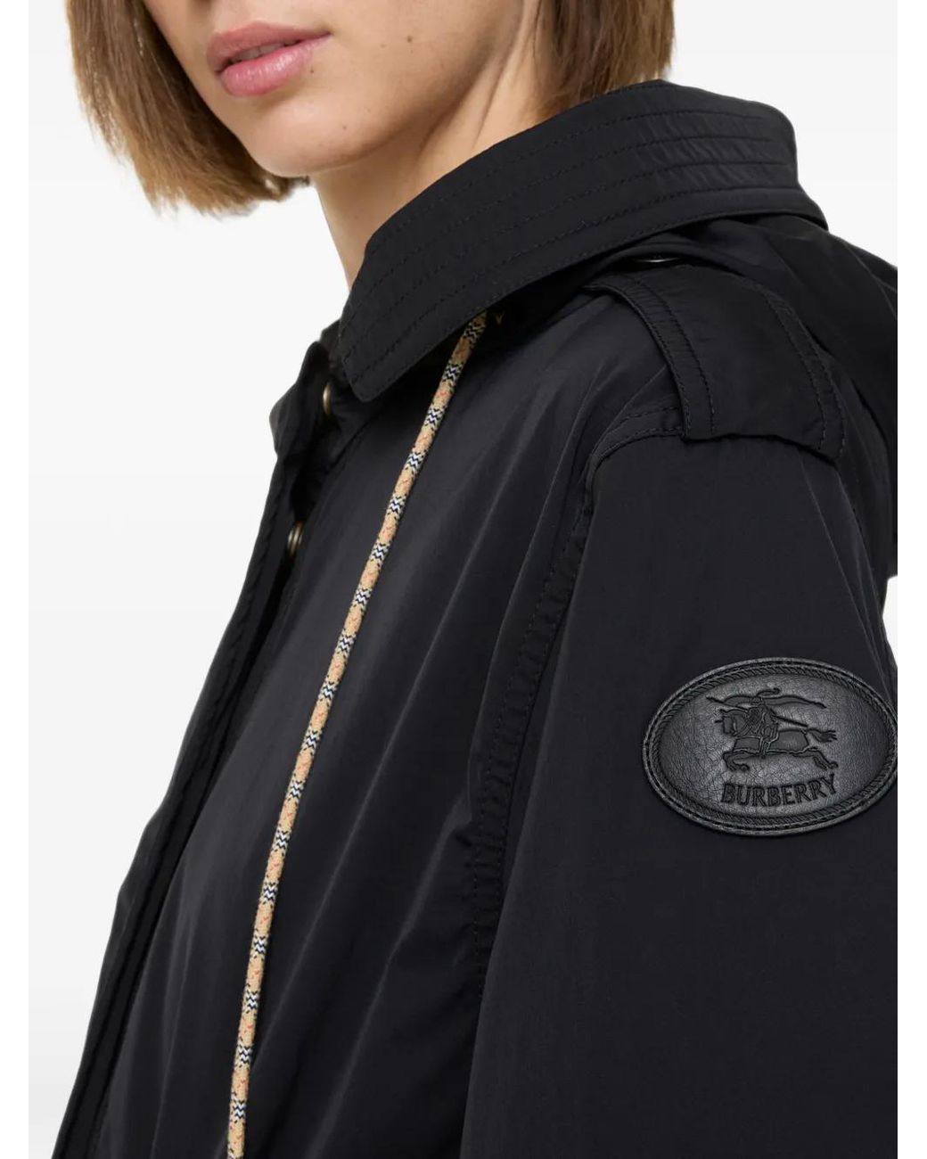 Burberry Black Stretch Nylon Parka