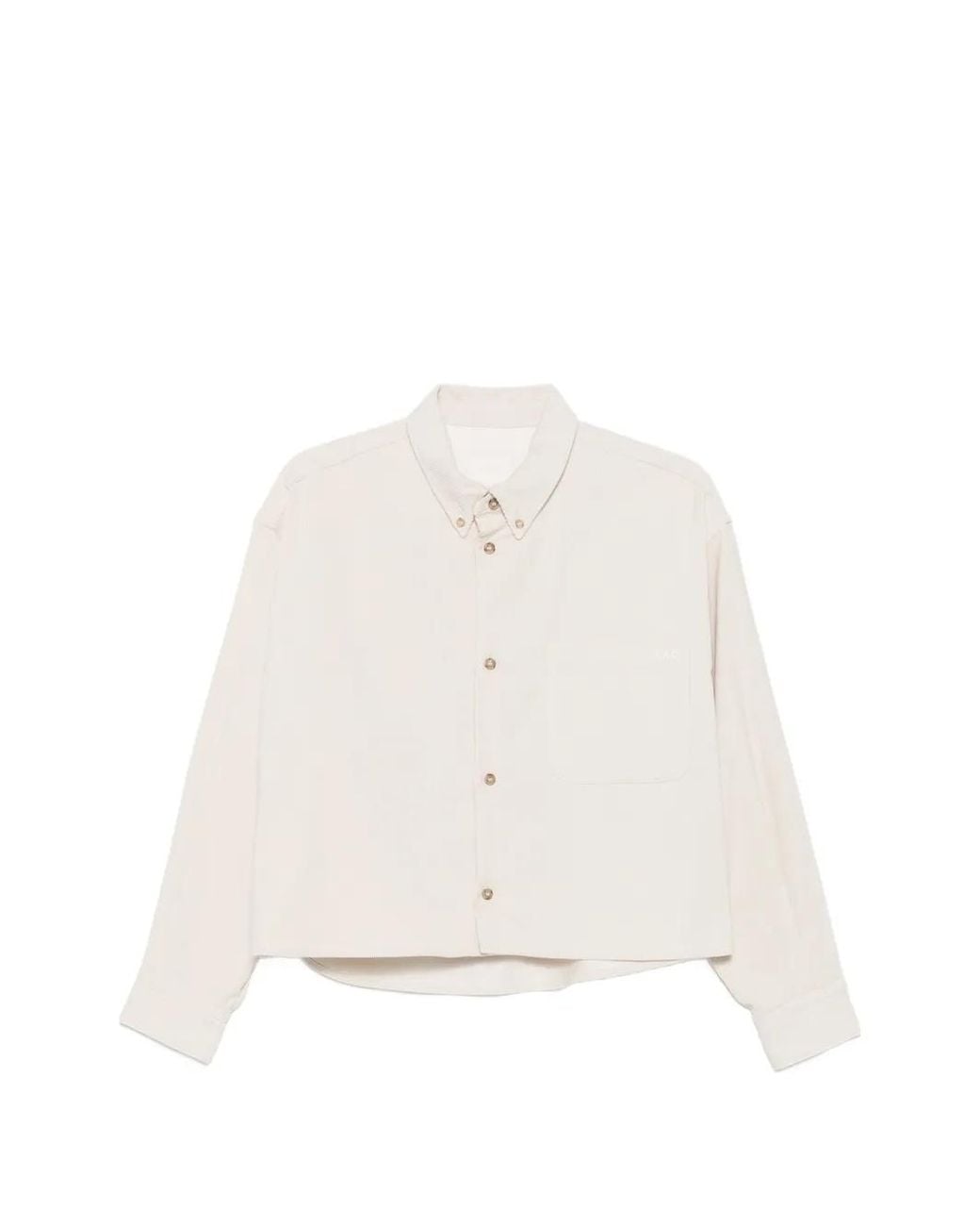 A.P.C. White Sophia Corduroy Shirt