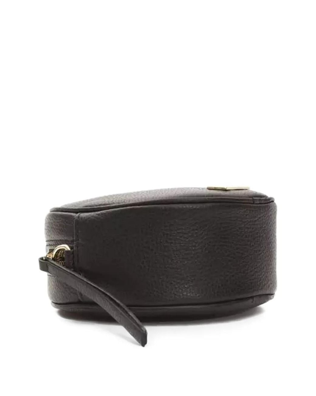 Pompei Donatella Black Small Callogo-Plaque Crossbody Bag