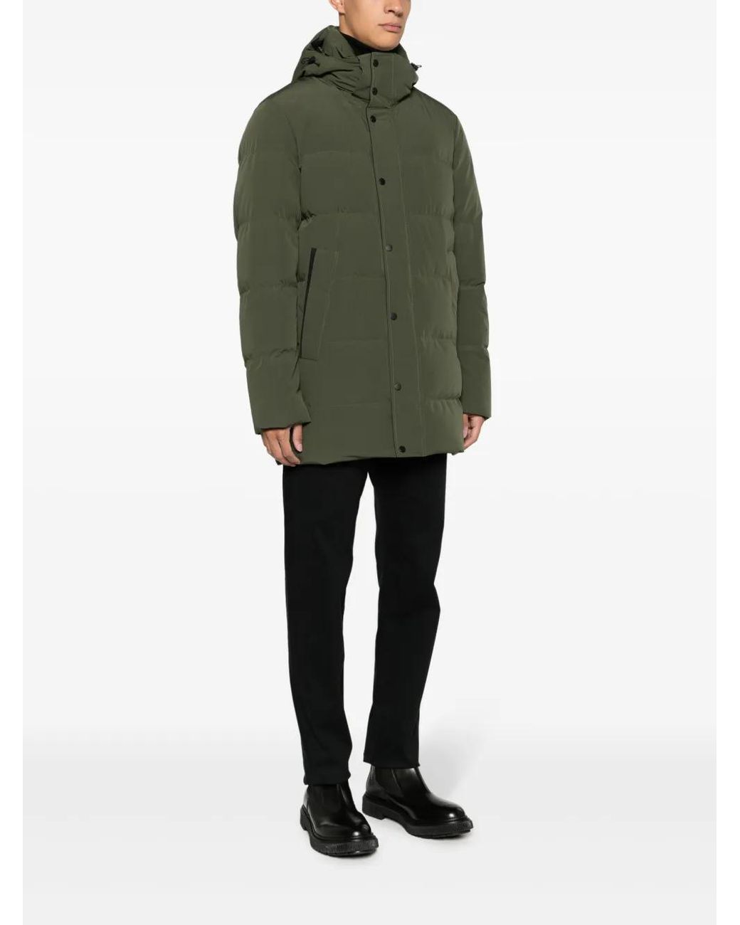 Paul & Shark Green Save The Sea Down Jacket for men