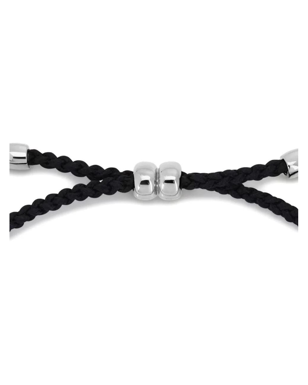 Monica Vinader White Solitaire Diamond Cord Bracelet