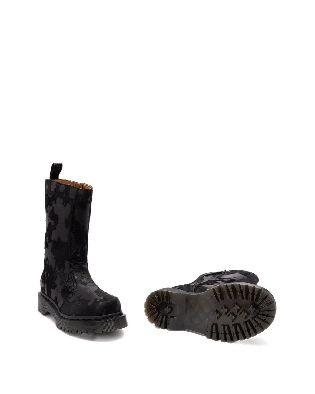 Dr. Martens Rejena Leren Laarzen Met Reliëf in het Black