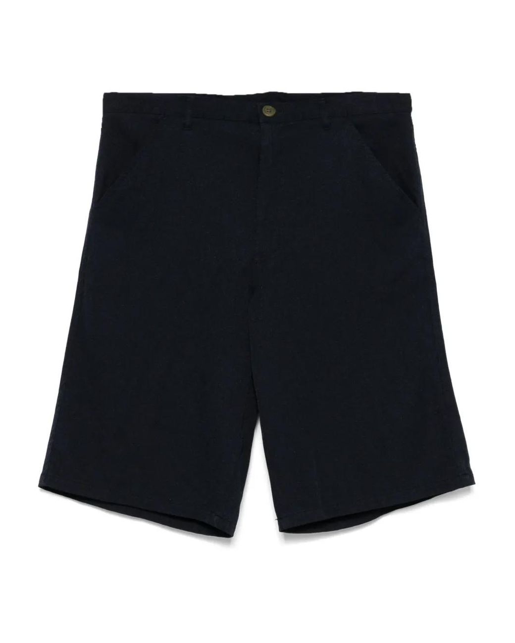 Comme des Garçons Blue Woven Shorts for men