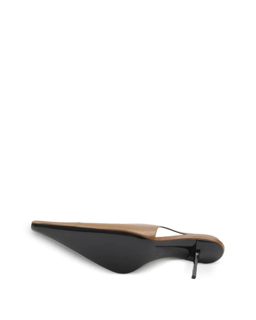 Saint Laurent Brown Babylone Breteuil Slingback Pumps