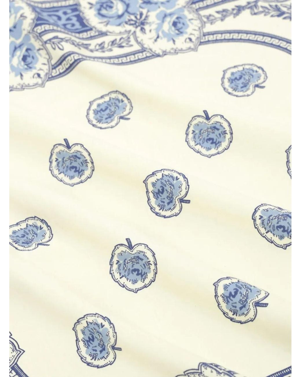 Fortela Blue Floral -Print Cotton Bandana for men
