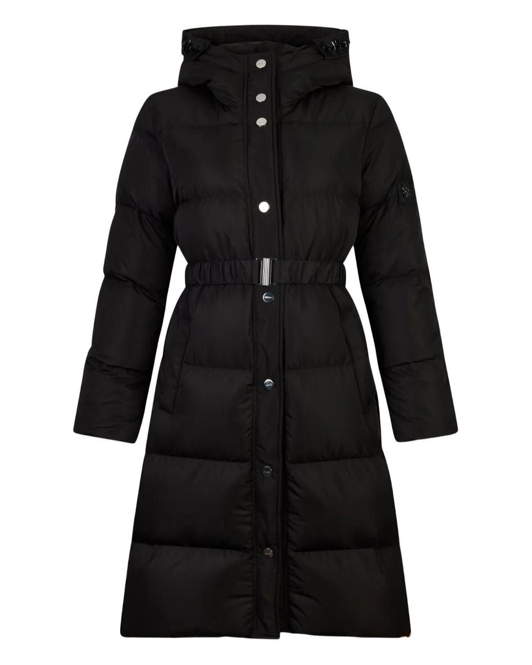 Liu Jo Black Quilted Bejewelled Longline Jacket