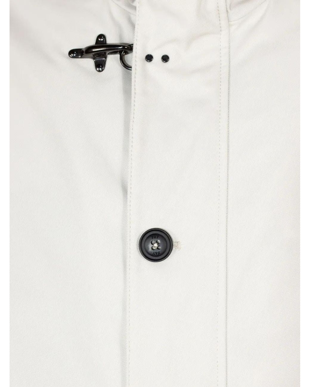 Fay White Hook Hooded Jacket for men