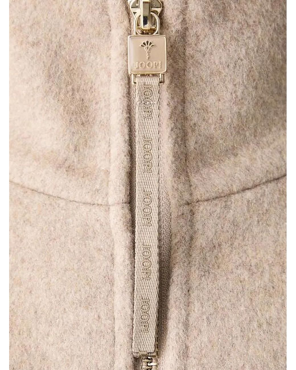 Joop! Natural Layered Zip-Up Coat