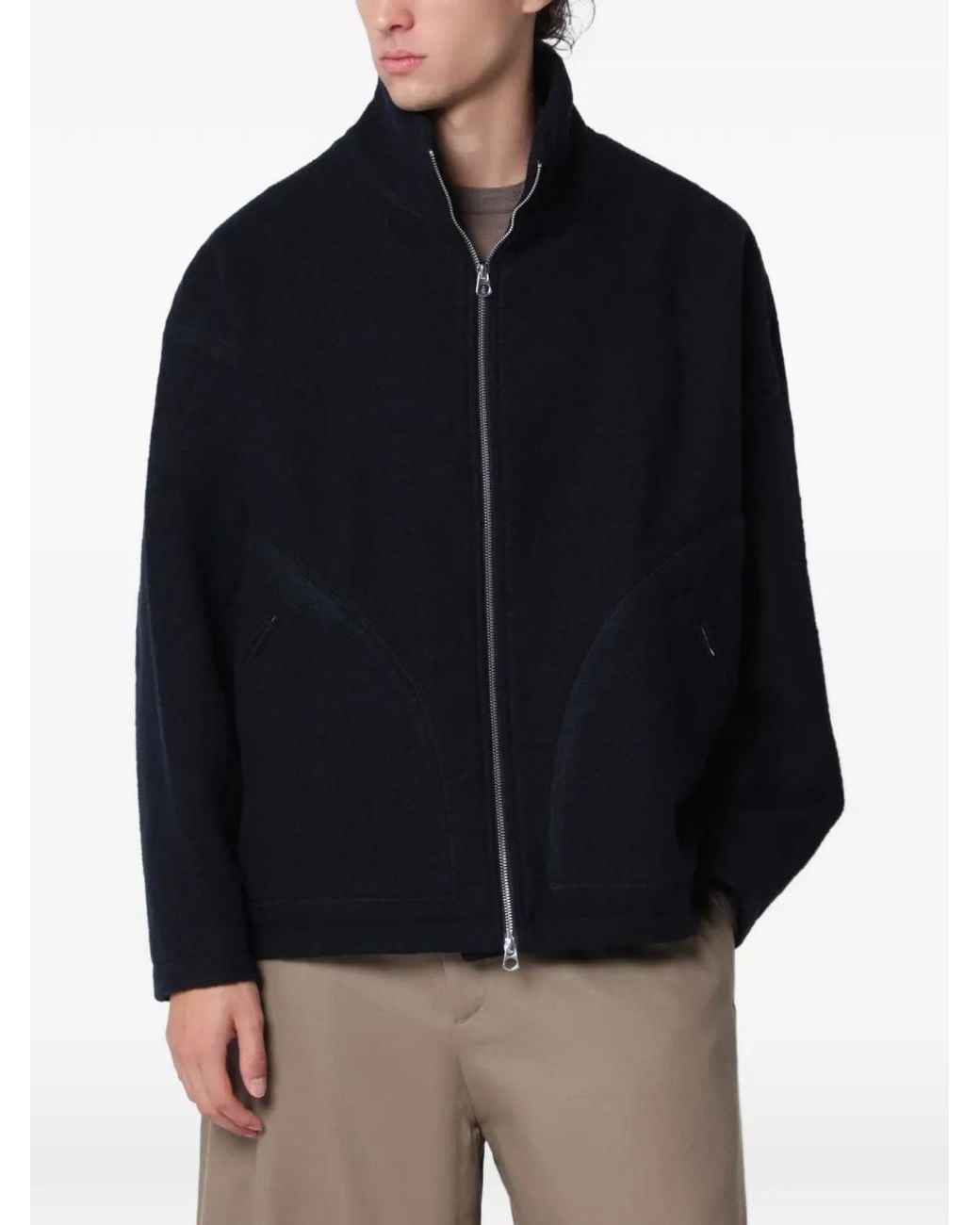 YMC Black Aaron Zip-Up Oversized Sport Jacket
