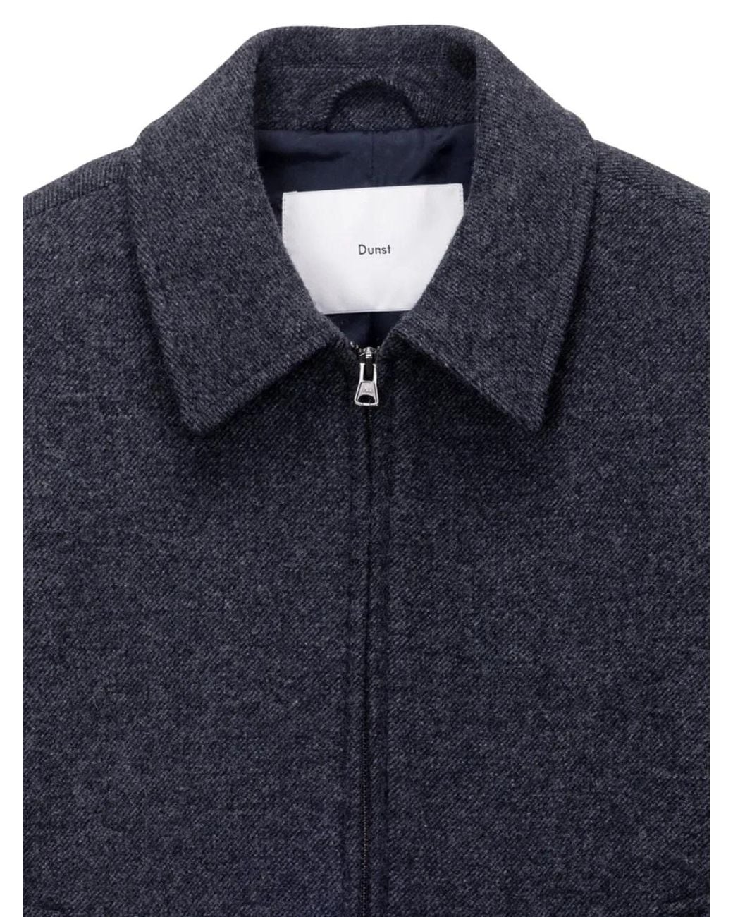 DUNST Blue Zip-Up Long-Sleeve Bomber Jacket