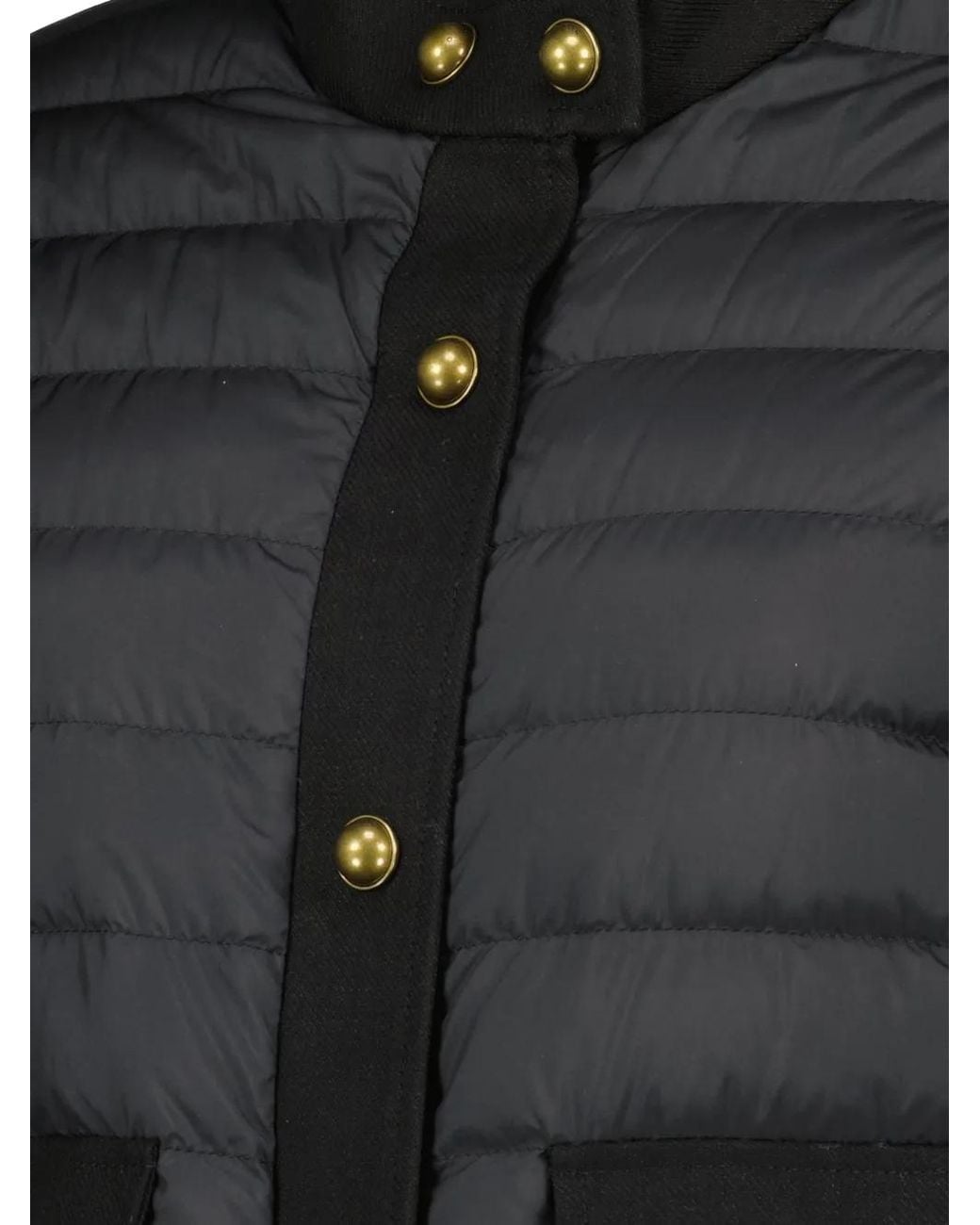Moncler Black Juju Cotton & Linen-Trimmed Short Down Jacket