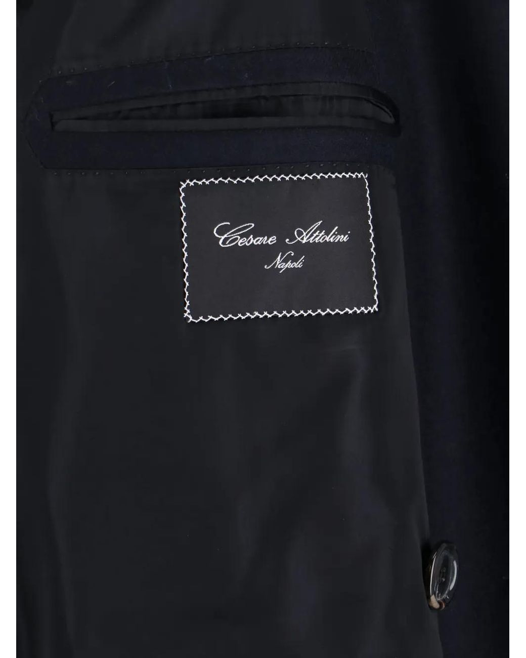 Cesare Attolini Blue Manteau À Boutonnière Croisée for men