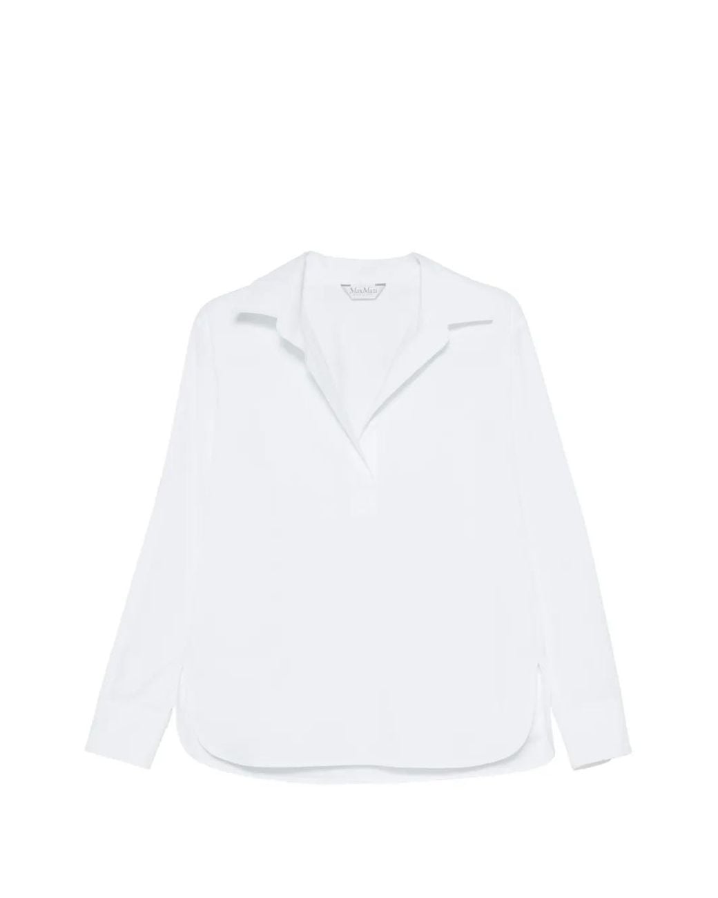 Max Mara White Stretch Cotton Shirt