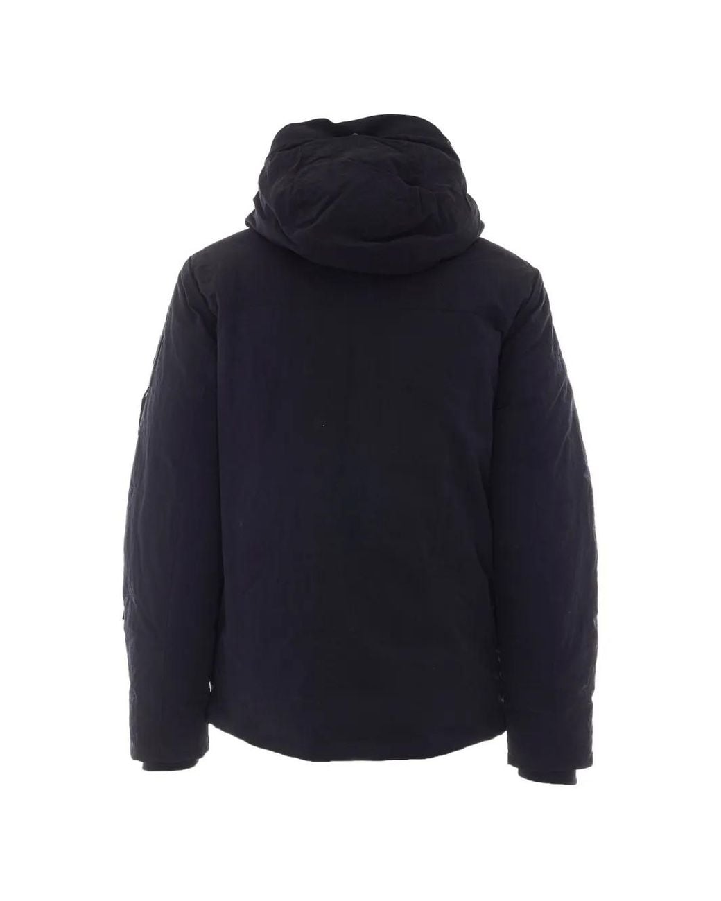 OUTHERE Blue Logo-Patch Hooded Jacket for men