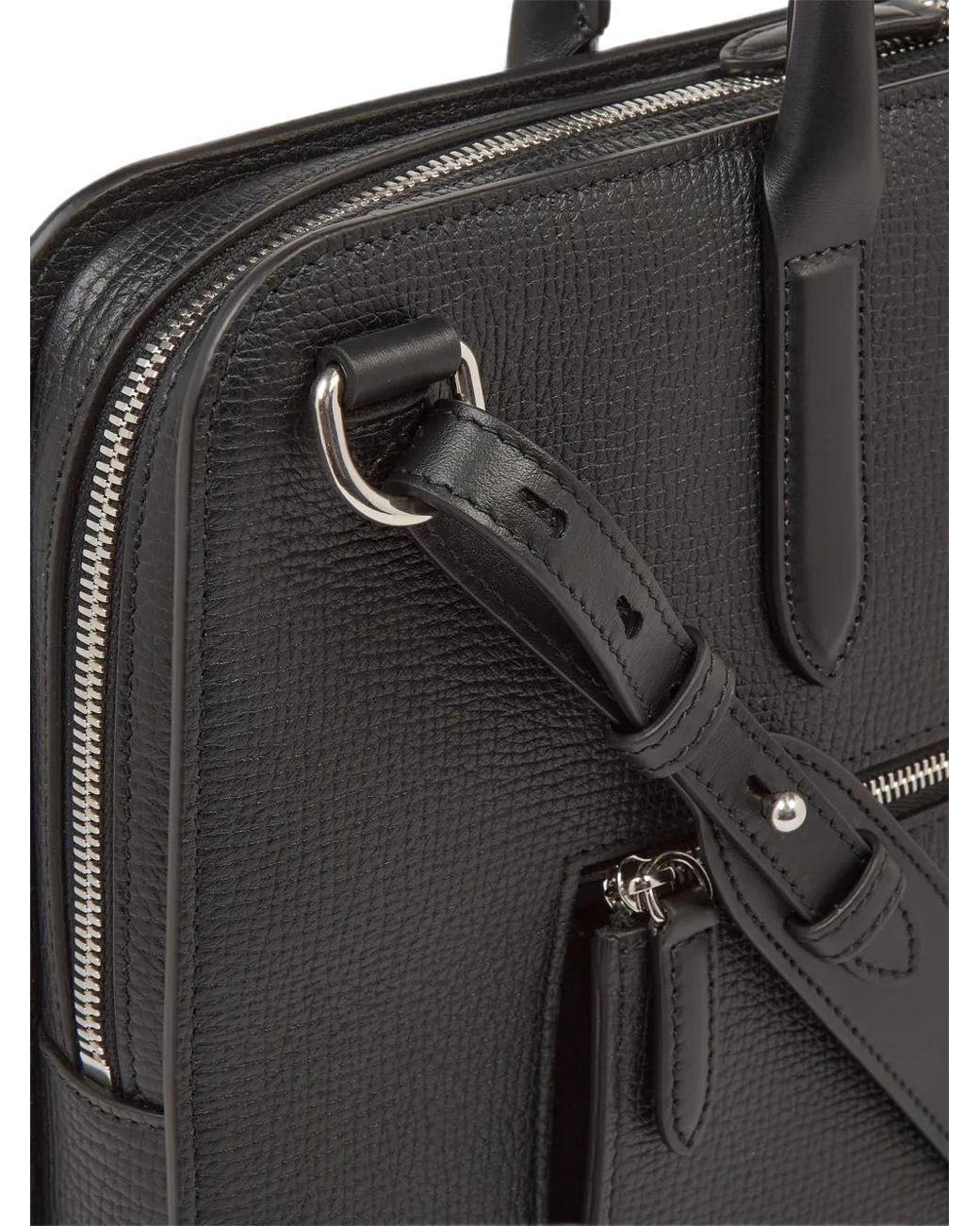 Smythson Black Ultra Slim Ludlow-Leather Briefcase