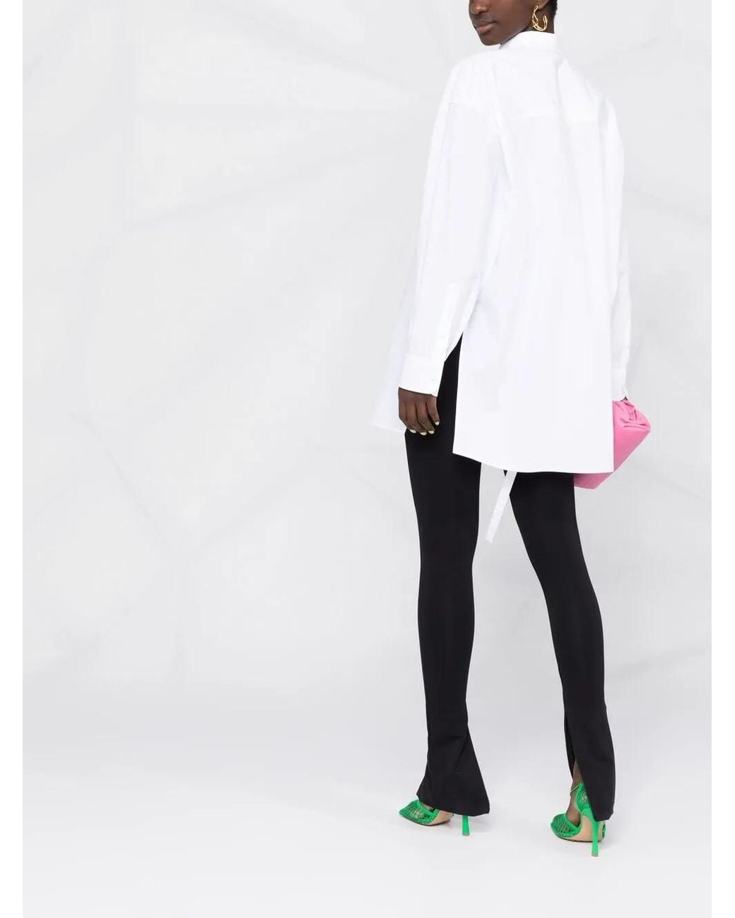 Valentino Garavani White Cape-Style Buttoned Shirt