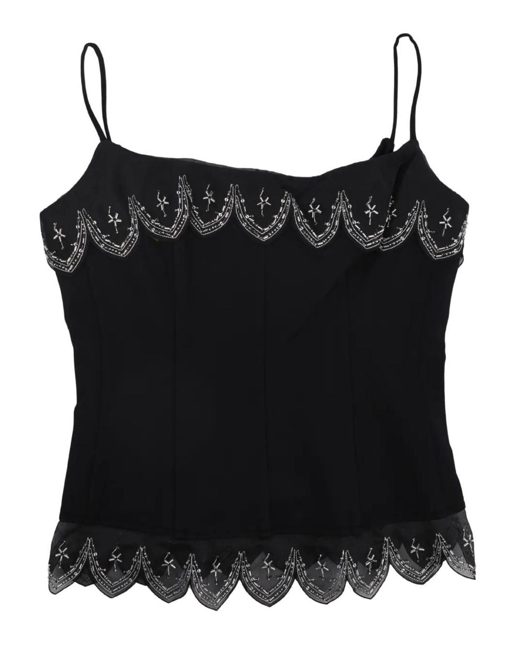 Staud Colette Gewelfde Top in het Black