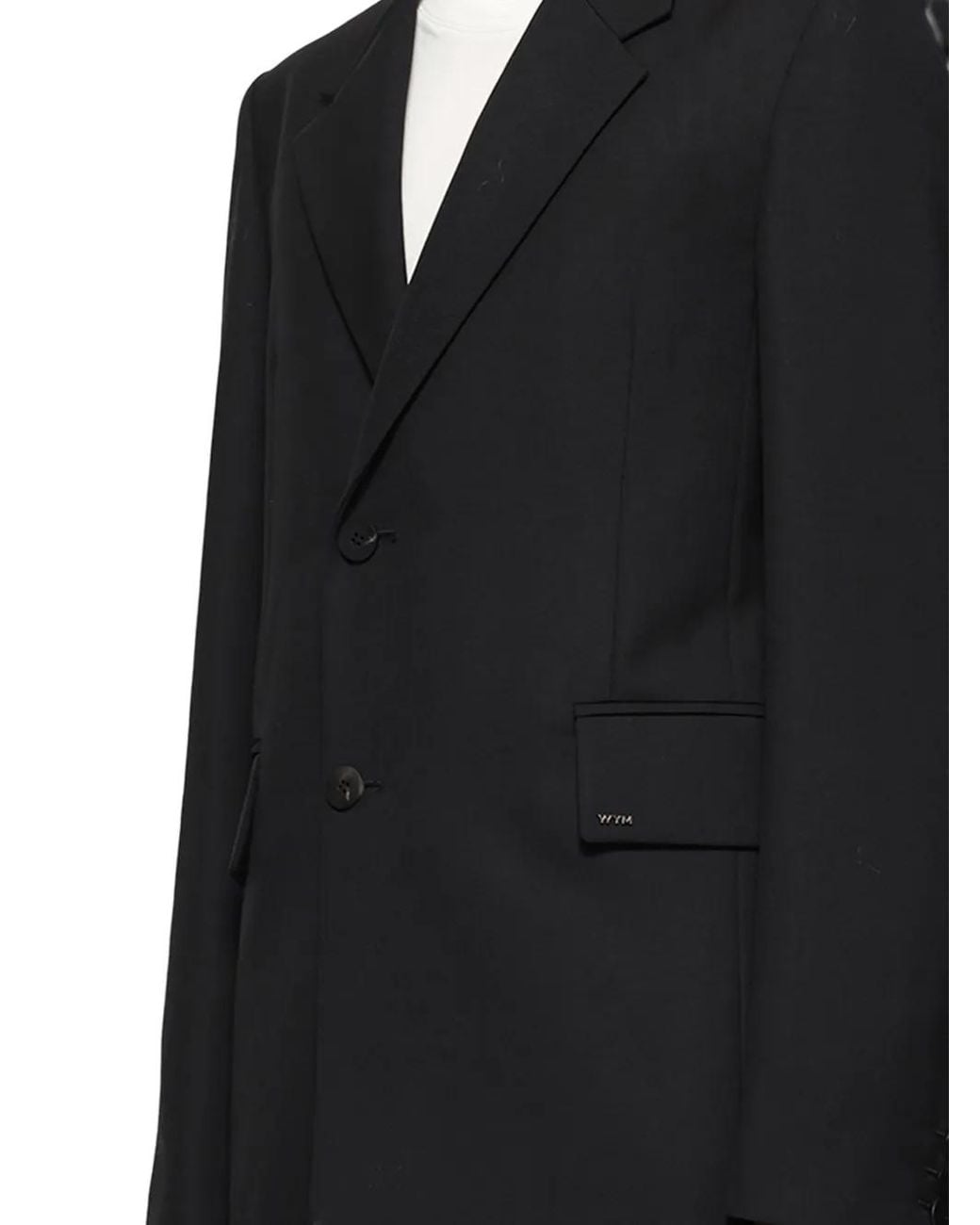 Wooyoungmi Black Single-Breasted Notched-Lapels Blazer for men