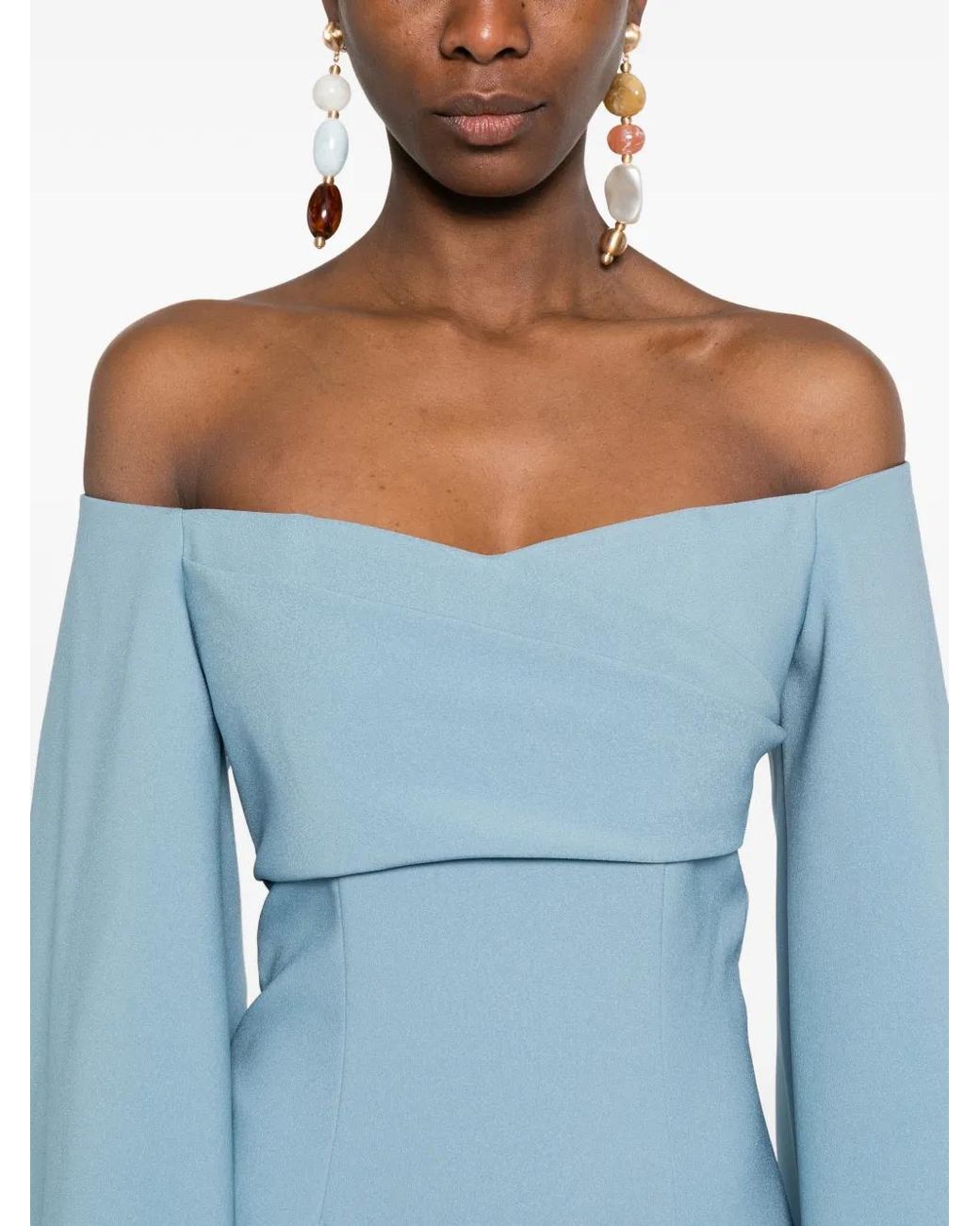 Solace London Blue Rina Maxi Dress