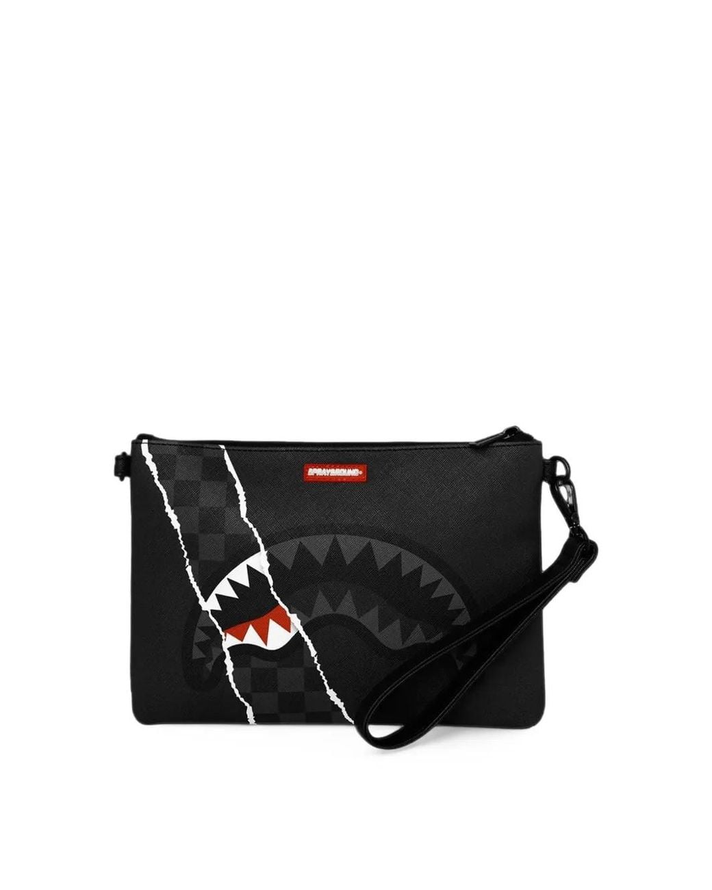 Sprayground Black Shark Slash Clutch Bags