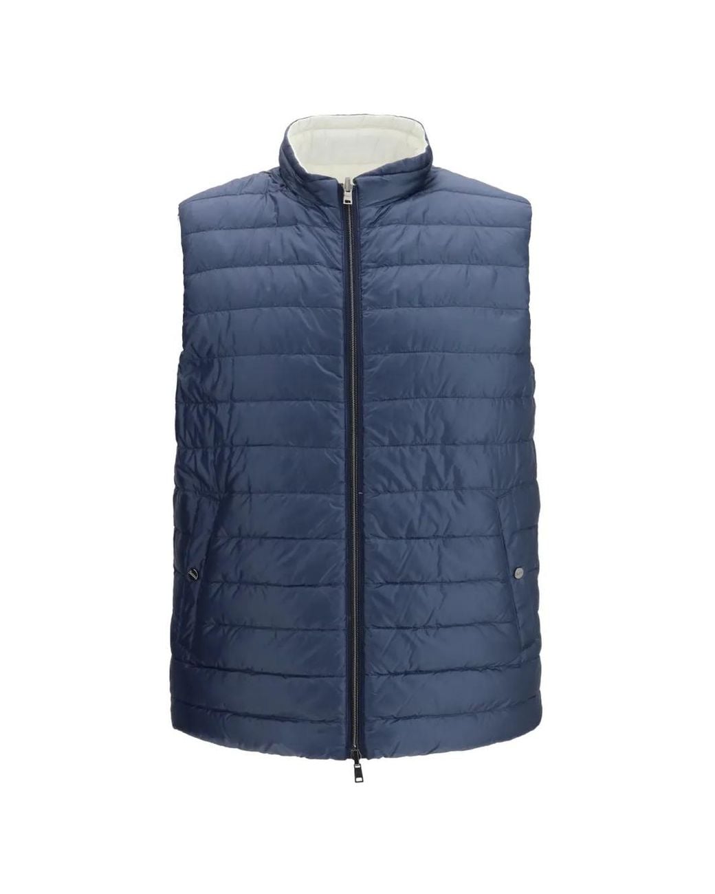 Herno Blue Reversible Gilet for men
