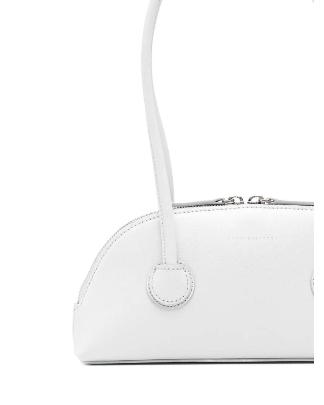 MARGE SHERWOOD White Shimmer-Effect Tote Bag