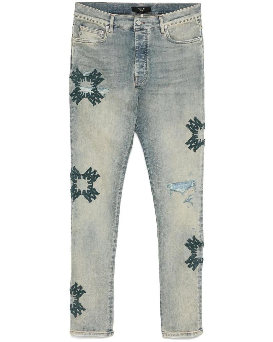 Amiri Blue Ma Quad Appliqué Jeans for men