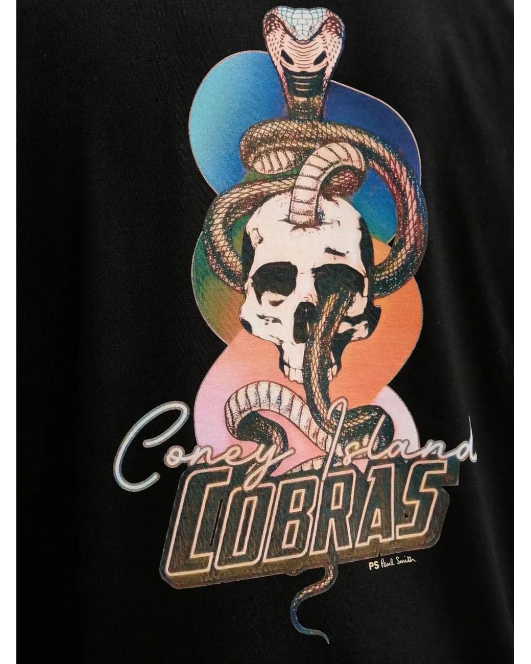 Paul Smith Black Graphic-Print T-Shirt for men