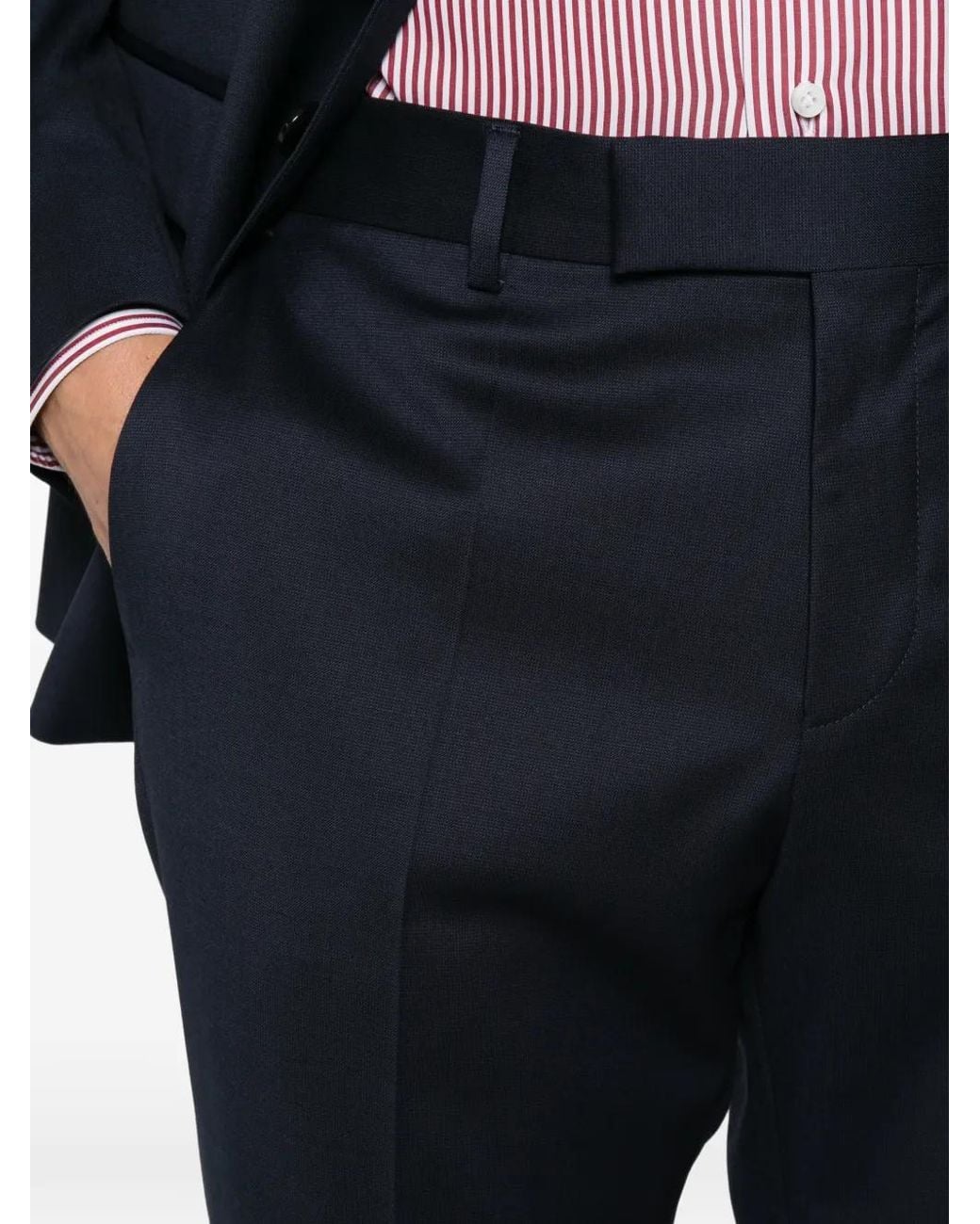 Boss Blue Single-Breasted Two-Piece Suit for men