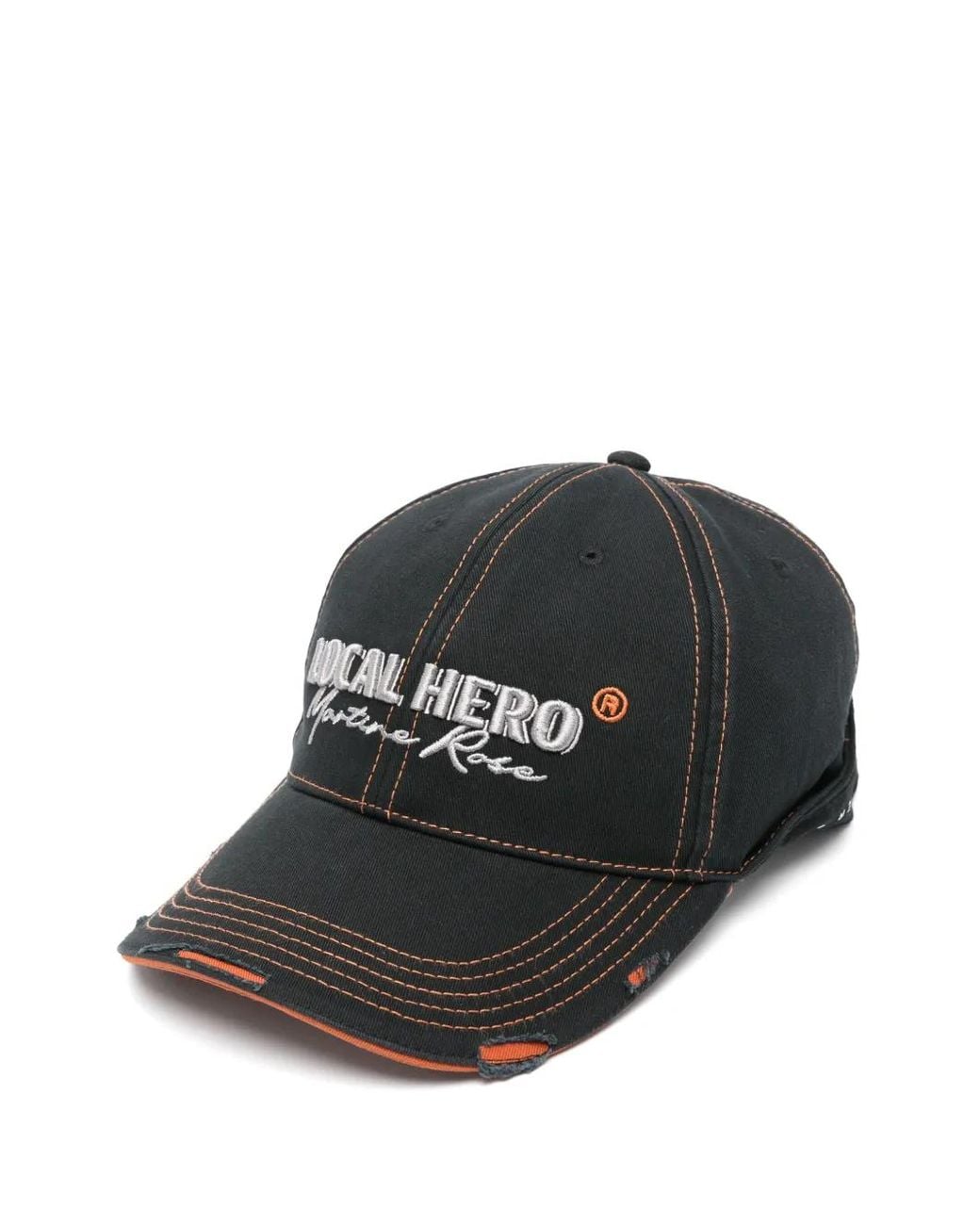 Martine Rose Black Roll-Back Cap for men