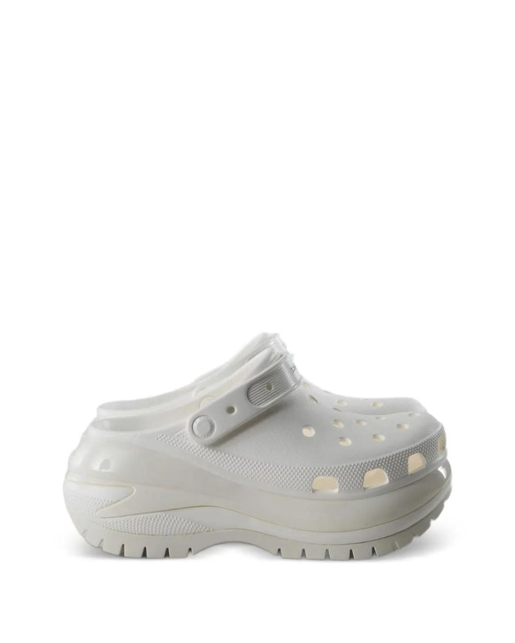 CROCSTM Gray Mega Crush Perforated Mules