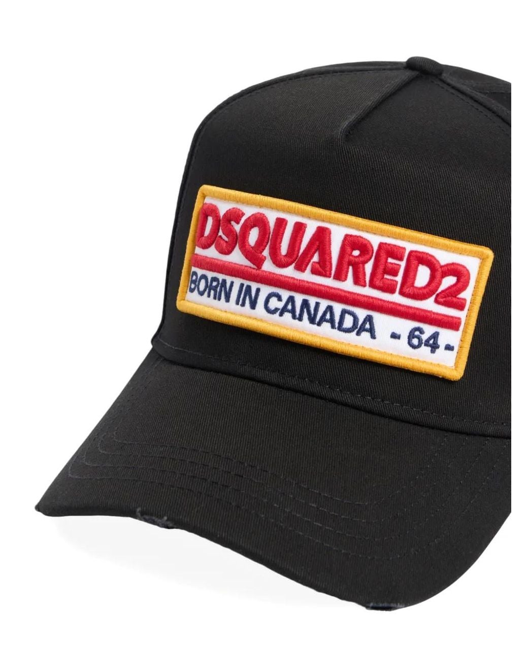 DSquared² Red Logo Patch Baseball Cap for men