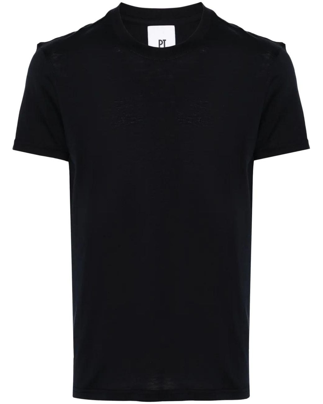 PT Torino Black Plain Lightweight T-Shirt for men