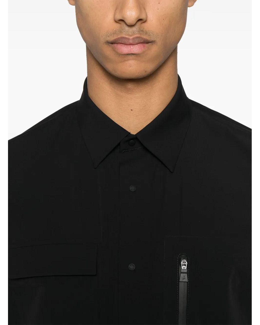 Herno Black Chest-Pockets Shirt for men