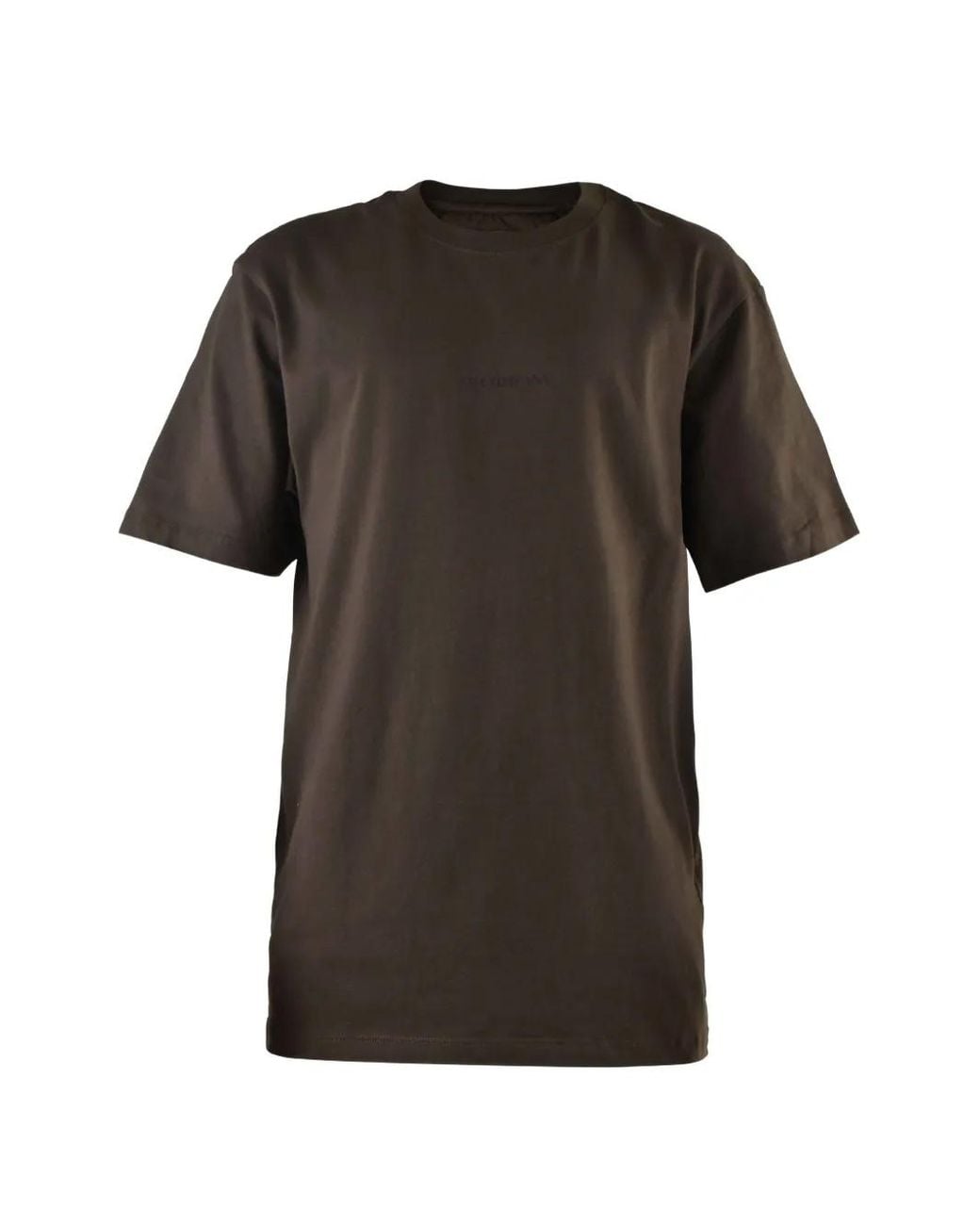 C P Company Black Logo-Print Cotton T-Shirt for men