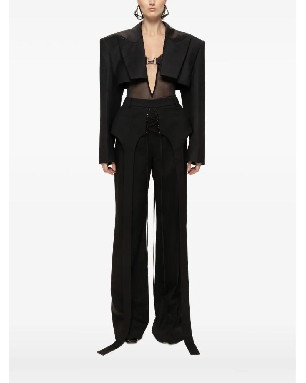 Nissa Black Cropped Blazer