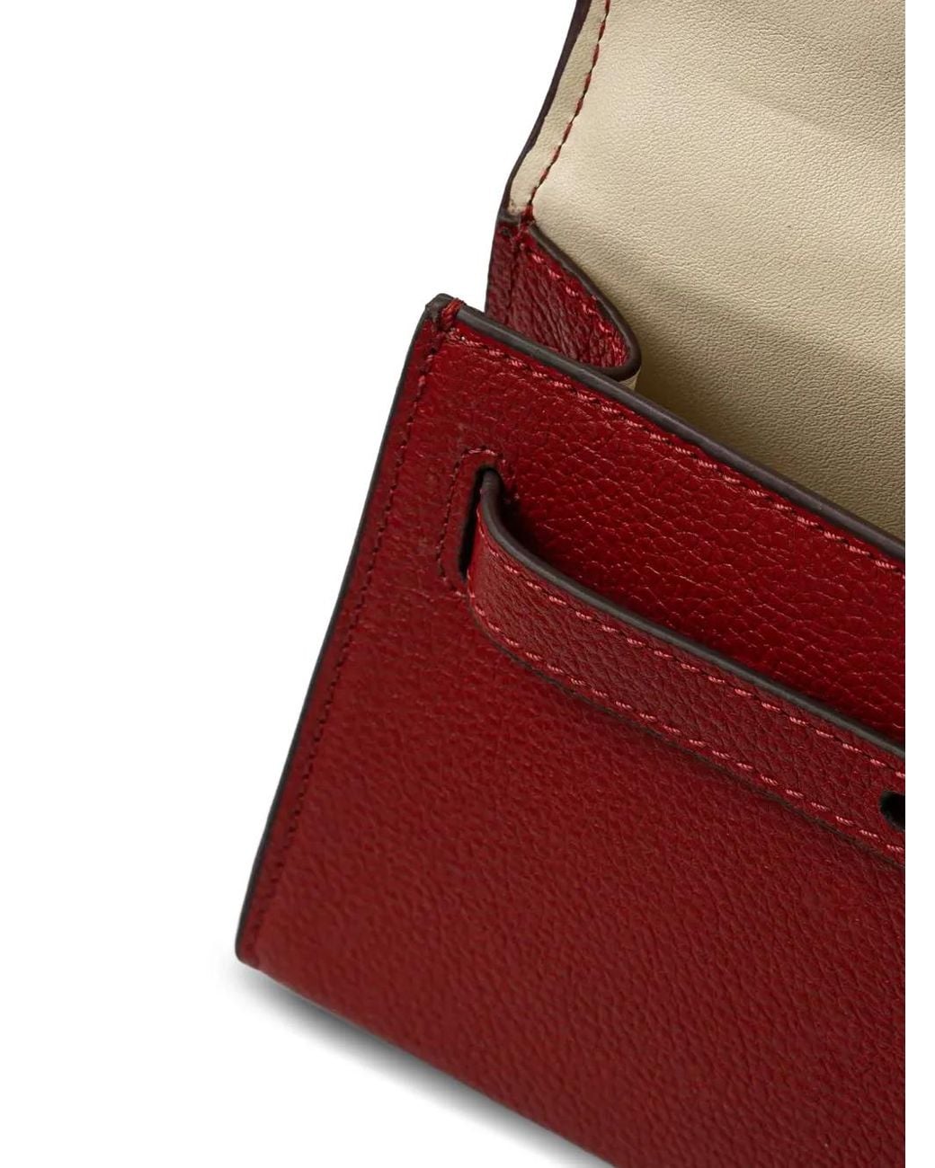 Silvian Heach Red Sanita Grained-Leather Tote Bag
