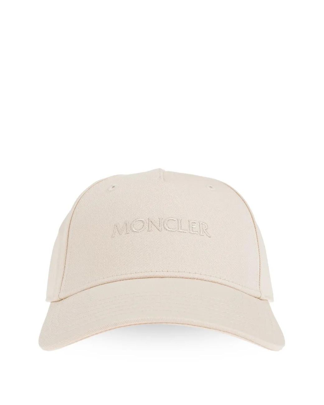 Moncler Natural Baseballkappe Mit Logo-Stickerei