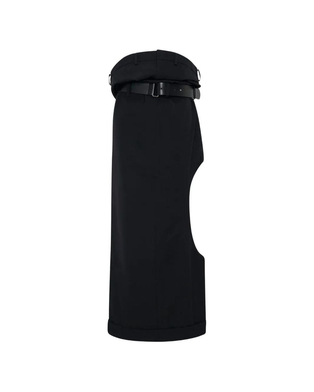 Junya Watanabe Black Jupe Drapée À Design Sculptural