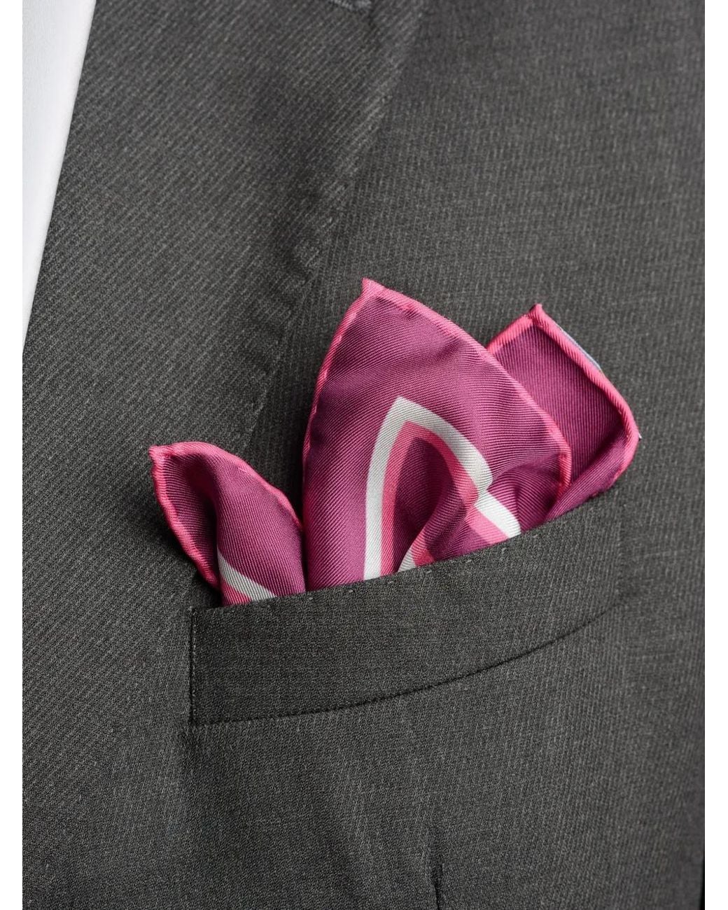 Elizabetta Pantera Einstecktuch in Pink für Herren